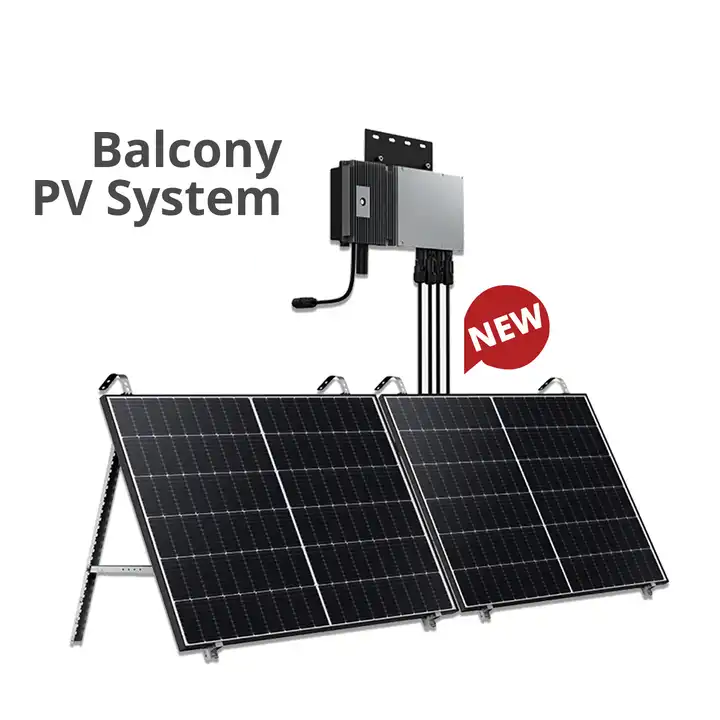 Système solaire de balcon Système photovoltaïque de balcon PV Panneau solaire mono flexible Centrale électrique personnalisée 800W 600W CE Lithium Ion